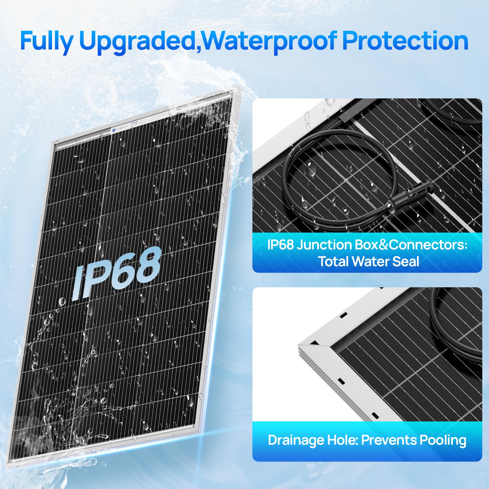 ECO-WORTHY 100W Solar Panel N-Type, 12V 100 Watt Solar Panel with 25% Efficiency Monocrystalline PV Module,N-Type 16BB Solar Panels for RV,Marine, Rooftop,Trailer Camper,Farm and Other Off-Grid System - Image 7