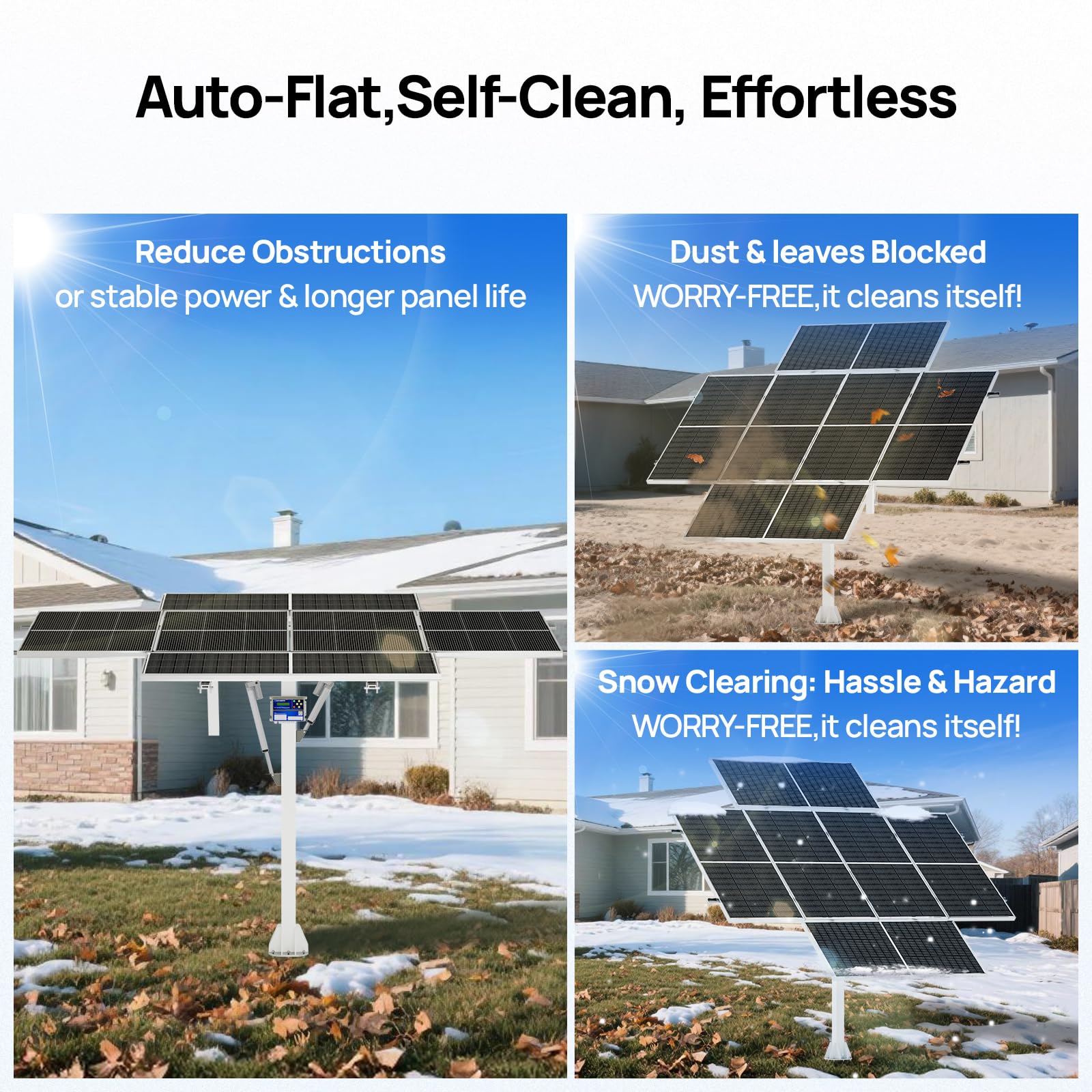 ECO-WORTHY 1200W Solar Tracker System: 6pcs 195W Monocrystalline Solar Panels, Dual-Axis Solar Tracking Kit with Tracker Controller for Shed Farm Yard Hut Field and Any Off-Grid - Image 7