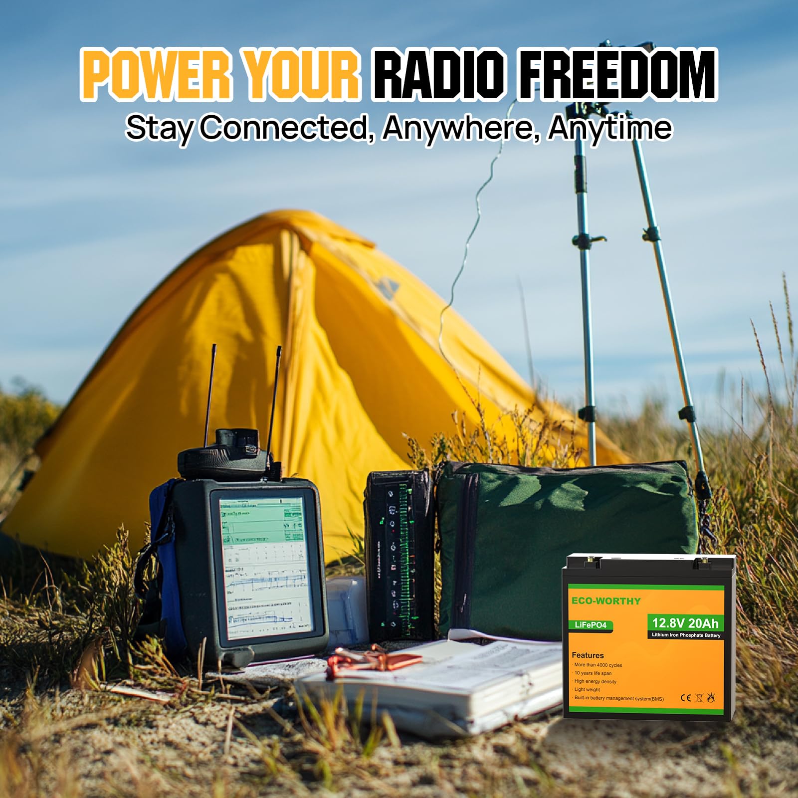 ECO-WORTHY 12V 20Ah Lithium Battery and 12V 5A Automatic Smart Battery Charger and Maintainer - Image 5