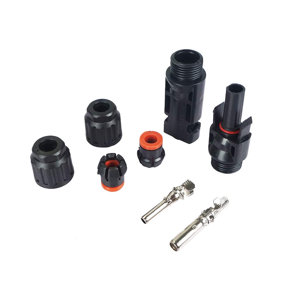 ECO-WORTHY 16FT 11AWG Solar Cable with Female and Male Connector Solar Panel Adaptor Kit Tool Extension Wire with Connector (16FT Red + 16FT Black) - Image 8