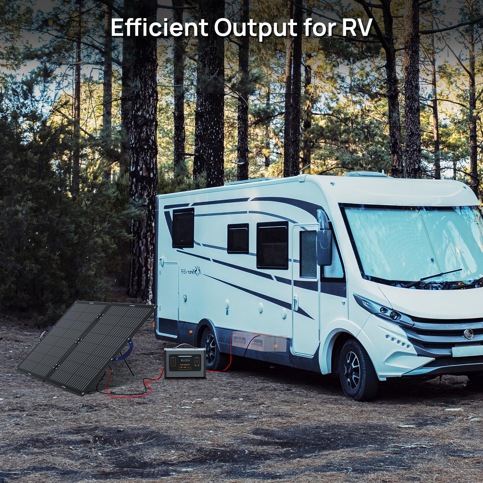 ECO-WORTHY 2000W Portable Inverter Charger,25A MPPT Solar Controller 500W Solar panles Input for 24V LiFePO4 Lithium Battery for RV Off-Grid Household Outdoor Camping - Image 8