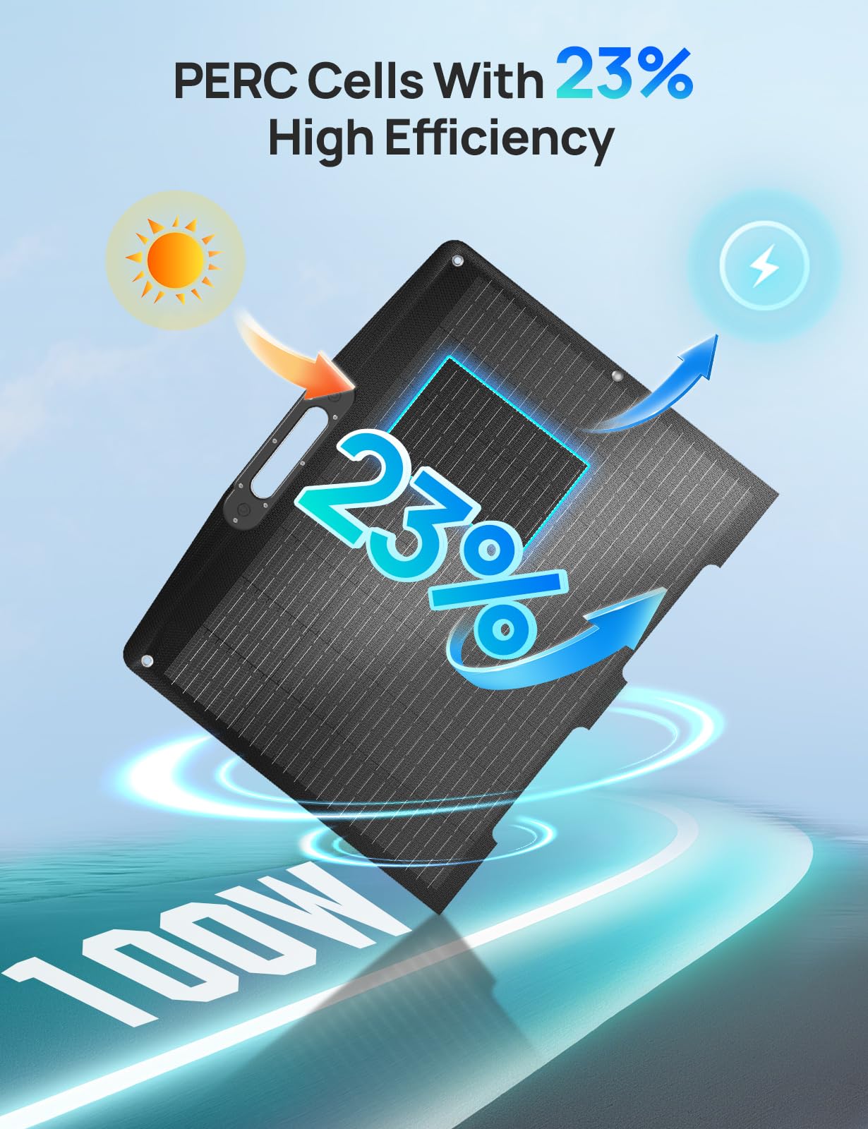 ECO-WORTHY 200W Portable Solar Panel for Power Stations,IP65 Waterproof & Lightweight with Adjustable Kickstand,23% High Efficiency Foldable Solar Panel for Outdoor RV Camping Off Grid Emergency - Image 7