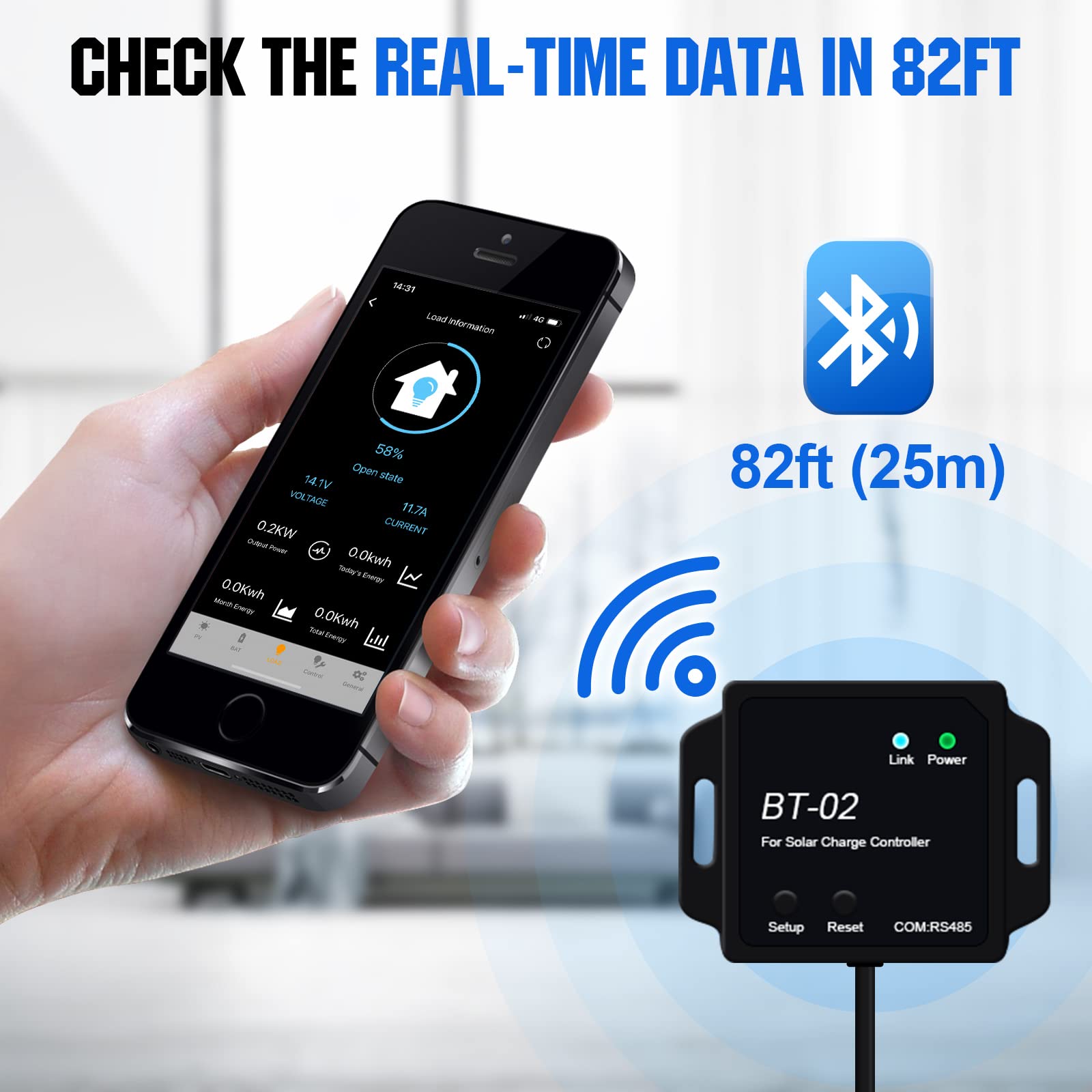 ECO-WORTHY 400 Watt 12 Volt Premium Solar Panel Kit :4pcs 100W Solar Panel+ 40A MPPT Charge Controller+ Bluetooth Module+ Mounting Z Brackets, 400W 12V Solar Power Off Grid System for Home, RV, Boat. - Image 6