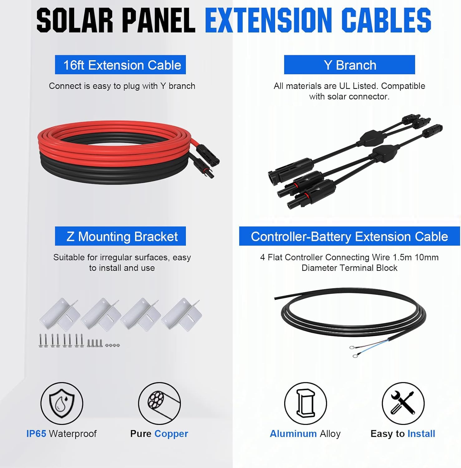 ECO-WORTHY 400 Watt 12 Volt Premium Solar Panel Kit :4pcs 100W Solar Panel+ 40A MPPT Charge Controller+ Bluetooth Module+ Mounting Z Brackets, 400W 12V Solar Power Off Grid System for Home, RV, Boat. - Image 7