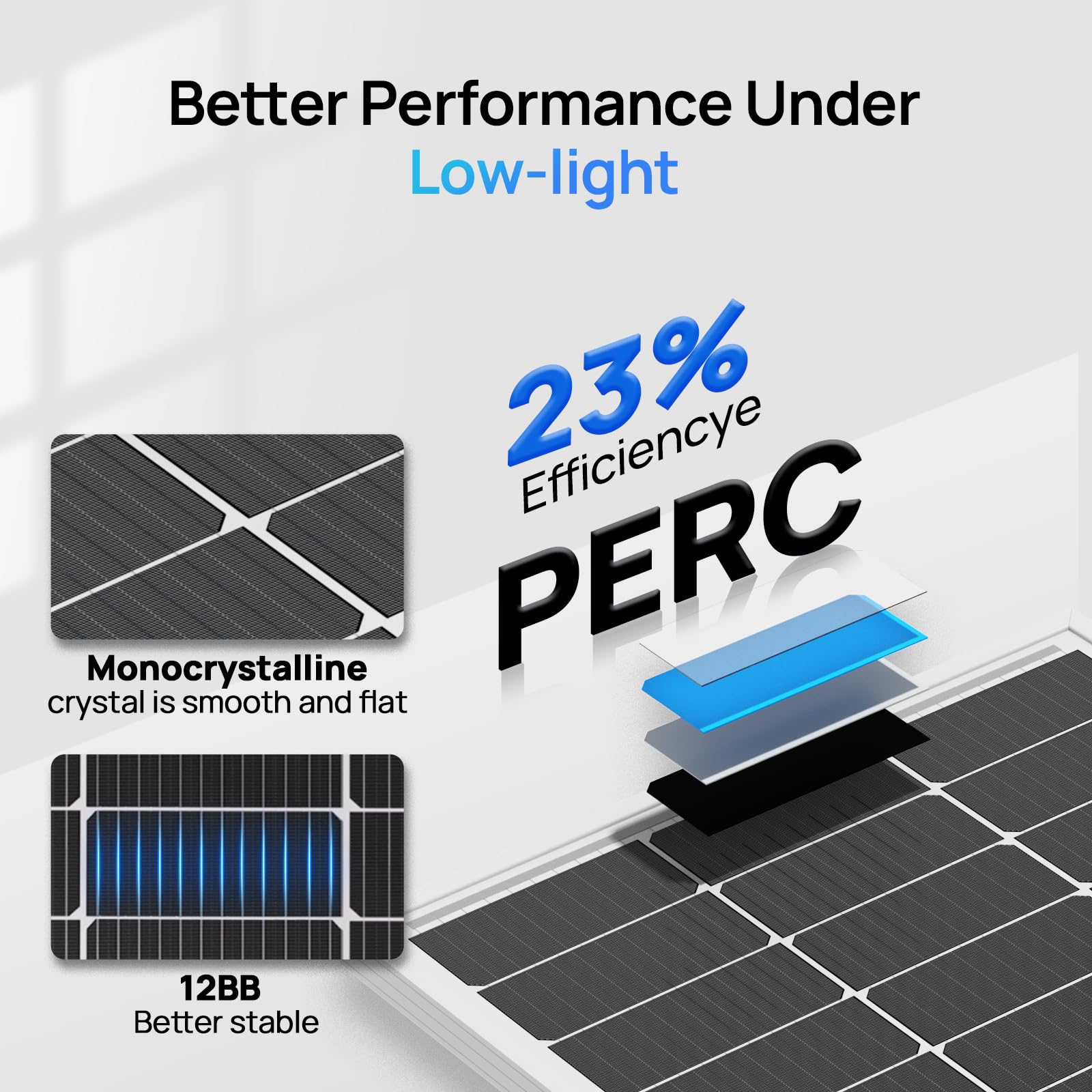 ECO-WORTHY 400W Solar Panels 4pcs 100 Watt 18V Monocrystalline Solar Panel Module for Off Grid PV Power for Home, Camping, Boat, Shed Farm, RV,12V Battery,2-Pack 2 * 100W - Image 4