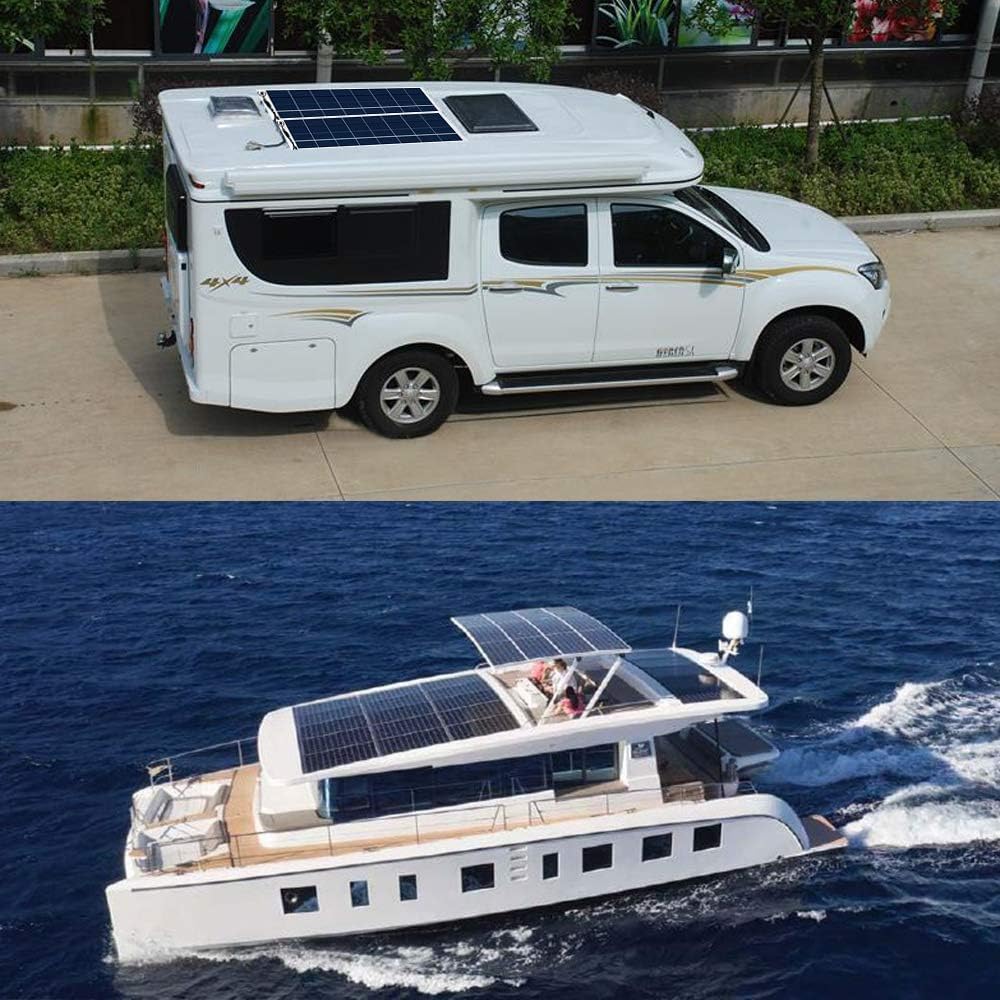 ECO-WORTHY 8pcs 130Watt 12 Volt (1040W) Flexible Solar Panels Waterproof Monocrystalline Lightweight Solar Panel for RV, Boats, Cabin, Roofs, Curved Surfaces - Image 9