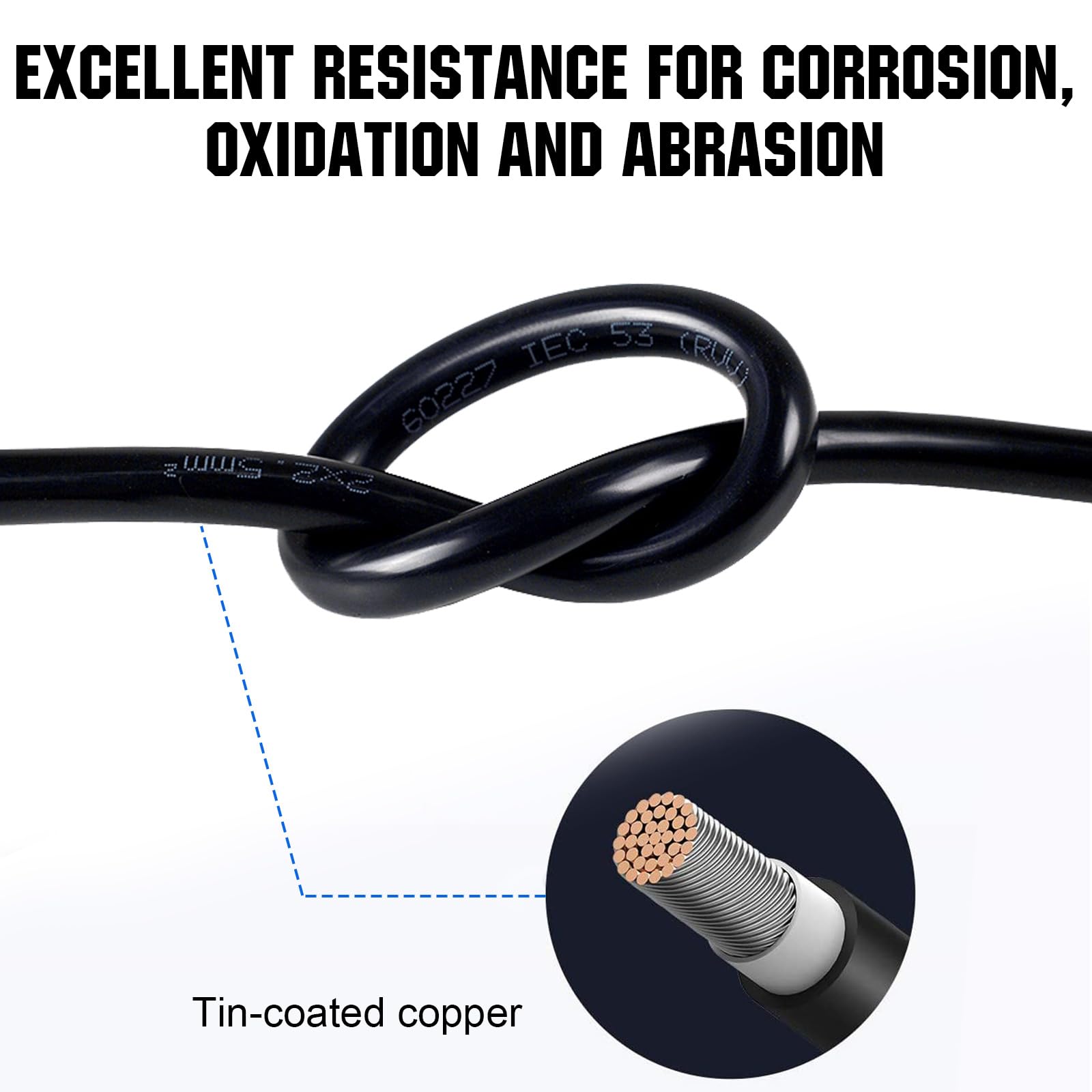ECO-WORTHY 9AWG Battery Cable with 13/64'' Lug Terminals 12inch Cables Set Tinned Copper Battery Inverter Cable for Car, Truck, RV, Solar - Image 7