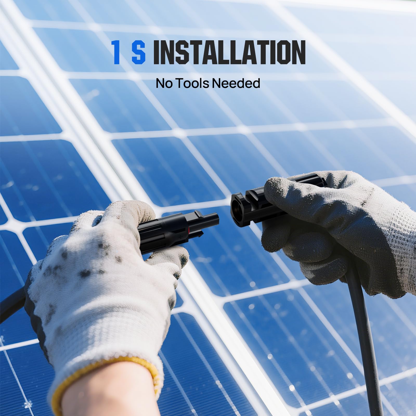 ECO-WORTHY Integrated Solar Connector 2-4 Y Branch Parallel PV Adapter Cable Wire Plug Tool Kit for Solar Panel(M/FF+F/MM) - Image 7