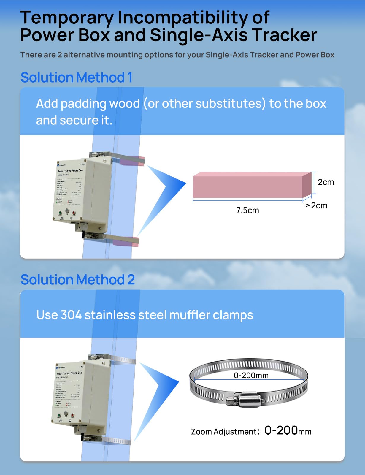 ECO-WORTHY Power Box for Solar Tracker System IP65 Waterproof: 10W Monocrystalline Solar Panel + 6AH 12V LiFePO4 Battery with 3000+ Cycles and BMS Protection Plug and Play for Garden and Outdoor - Image 9