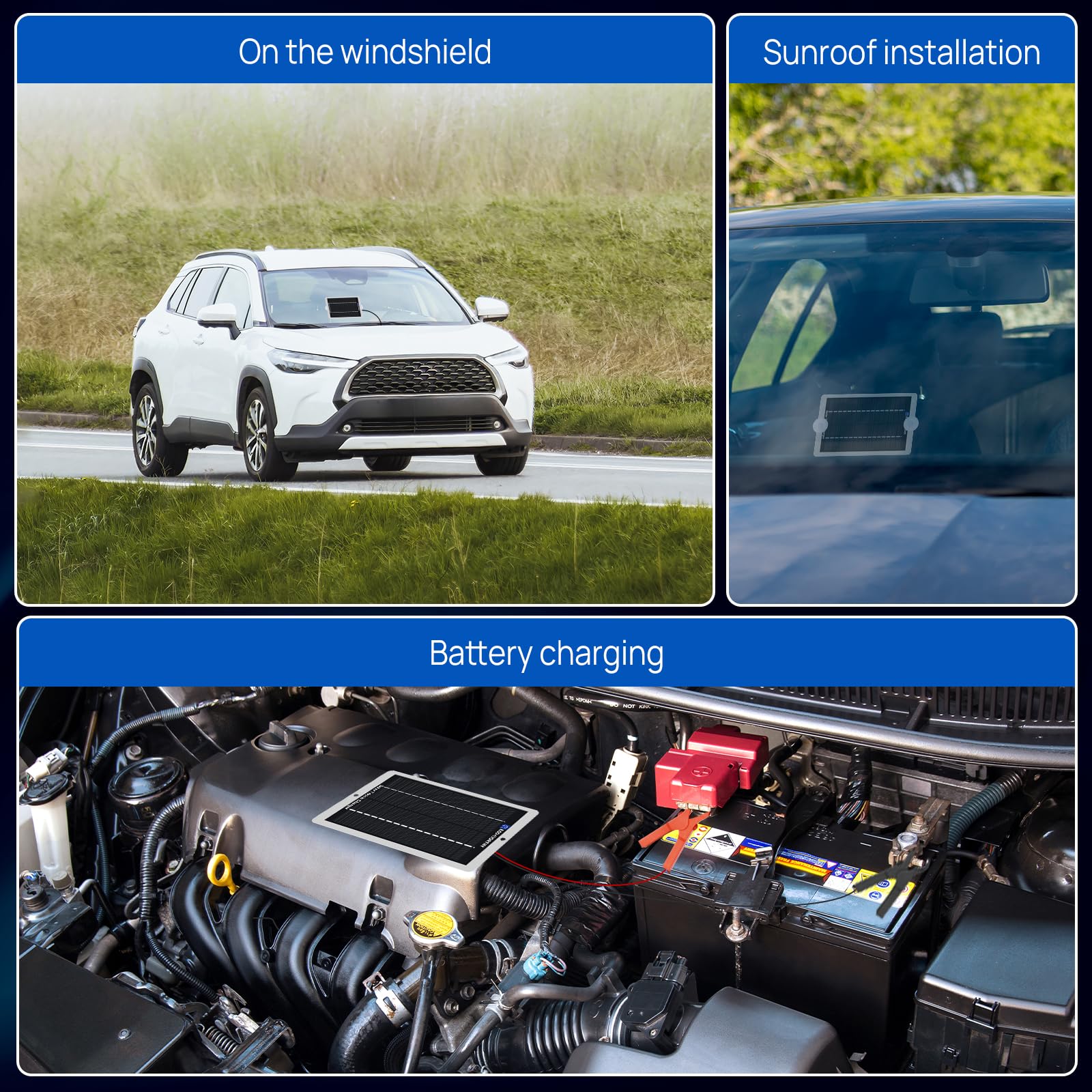 ECO-WORTHY Solar Battery Charger 12 Volt Waterproof Portable Power Solar Panel Solar Trickle Car Battery Charger Maintainer for Car Truck Boat RV Motorcycle Marine Trailer Battery，Plug and Play - Image 8