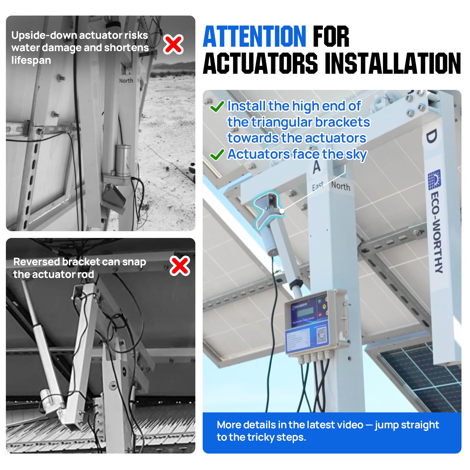 ECO-WORTHY Solar Panel Dual Axis Tracking System (Increase 40% Power) with Tracker Controller, Complete Solar Tracker Kit, Ideal for Different Solar Panels, for Yard/Farm/Field - Image 4